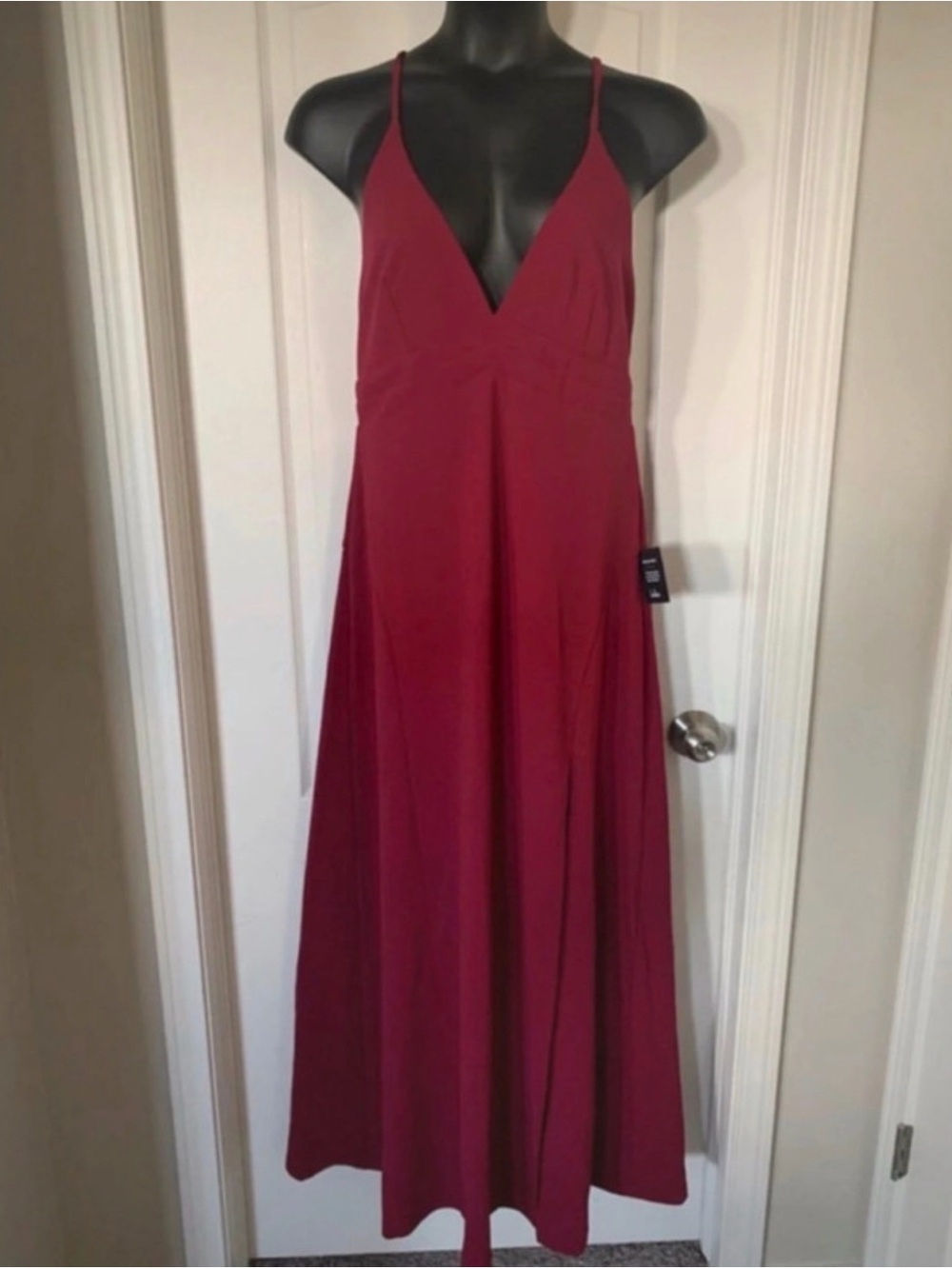 Lulu's Berry Red Long Dress
